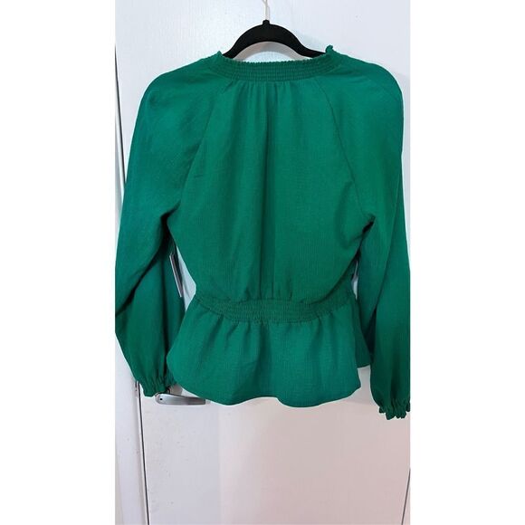 RILEY & RAE GREEN GAUZE BLOUSE WOMENS SIZE S P-1-276 - Picture 9 of 12